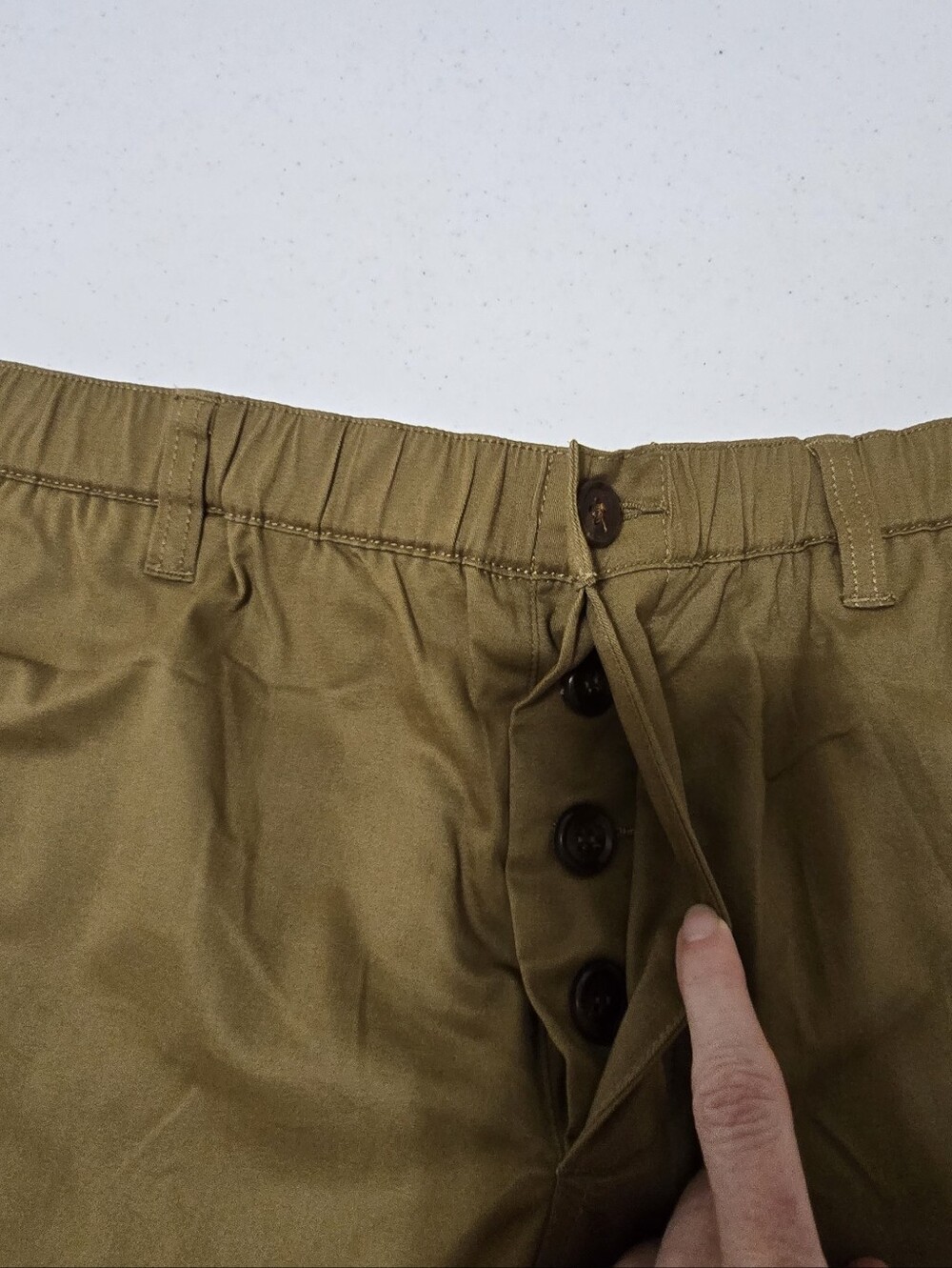Woof Commando Shorts Men XL Khaki Olive Lined 6" Chino Button Fly Freeball - Picture 8 of 11